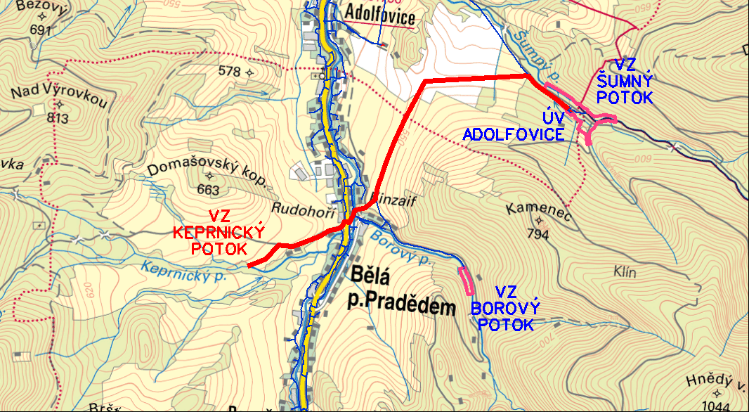 NOVÝ VZ KEPRNICKÝ POTOK A PŘIVÁDĚCÍ ŘAD PRO ÚV ADOLFOVICE
